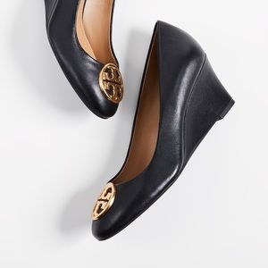Tory Burch Chelsea wedge heels black